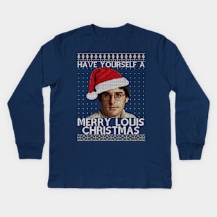 Merry Louis Christmas Theroux Kids Long Sleeve T-Shirt